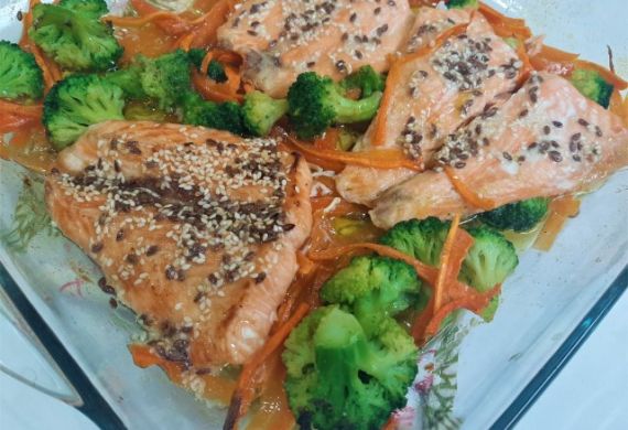 Filetes de Salmão no Forno