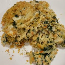 Bacalhau com espinafres e cenoura