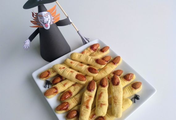 Bolachas e Biscoitos Dedos de Bruxa Halloween