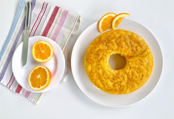 Bolo Manga-Laranja a Vapor