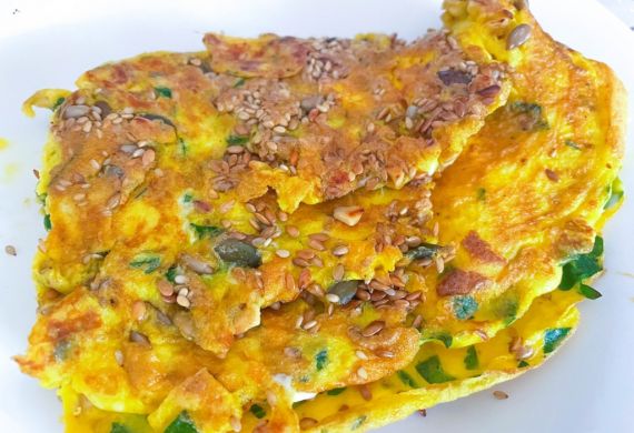 Omeleta Crocante com Queijo