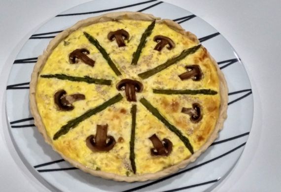 Quiche de Espargos e Cogumelos
