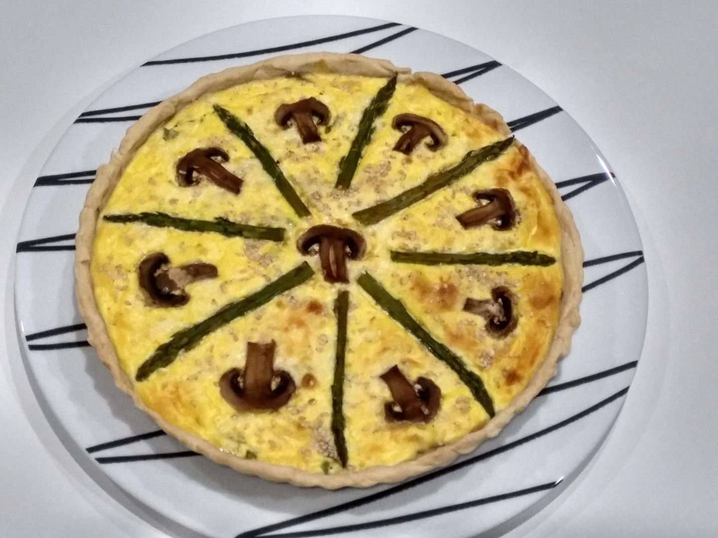 Quiche de Espargos e Cogumelos